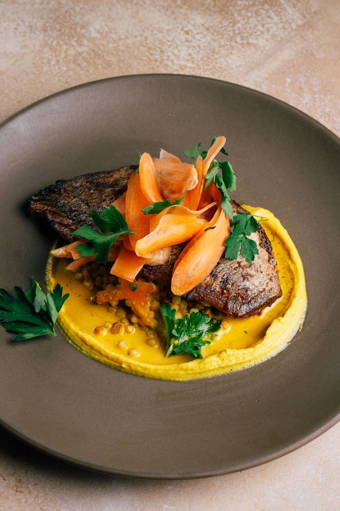 Seed-oil-free pan-seared fish from Stone House catering