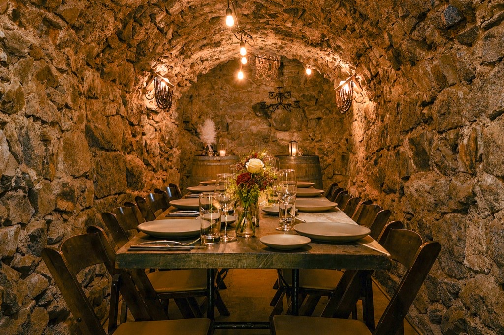 Cavern private dining at Stone House Nevada City
