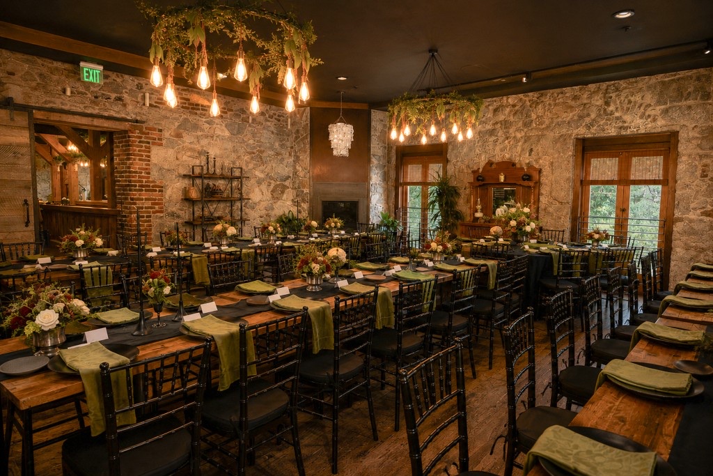 Lounge dinner reception at Stone House Nevada City